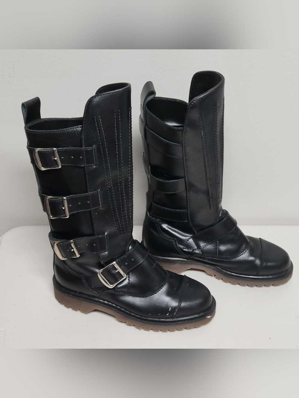 Vintage Dr.Martens Mad Max Mie Made In England Black Tall Us Size 6 Uk Size 4.